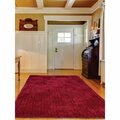 Glitzy Rugs 9 x 12 ft. Hand Tufted Shag Solid Rectangle Polyester Area Rug, Red UBSK00111T0007A17